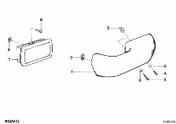 ARMREST, REAR diagram for BMW 5 Series E28 M535i