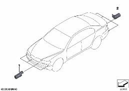 Park Distance Control (PDC) diagram for BMW 7 Series E65 745i
