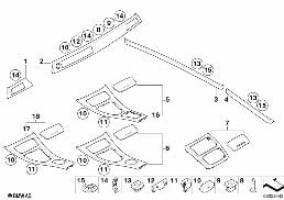 FINE-WOOD TRIM WALNUT LIGHT diagram for BMW 3 Series E93 335i