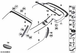 EXTERIOR TRIM / GRILL diagram for BMW Z4 E89 30i
