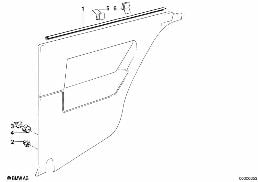 LATERAL TRIM PANEL REAR diagram for BMW 3 Series E30 325i