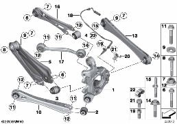 アクスルキャリア/ホィールサスペンション diagram for BMW X3 F25 20dX