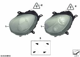 Scheinwerfer diagram for BMW MINI Paceman R61 Cooper