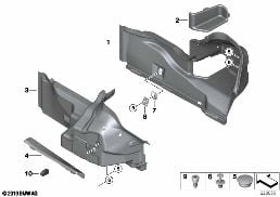 LATERAL TRUNK FLOOR TRIM PANEL diagram for BMW 6 Series F12 650iX