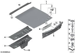 TRIM PANEL, TRUNK FLOOR diagram for BMW 6 Series F12 650iX