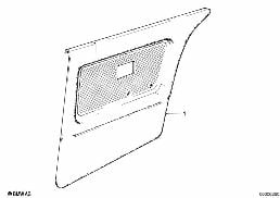 DOOR TRIM, REAR diagram for BMW 3 Series E30 325i