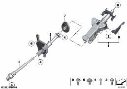 STEERING COLUMN MAN.ADJUST./MOUNT. PARTS