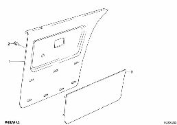Revetement de porte, arriere diagram for BMW 5 Series E28 520i