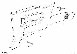 Zijbekleding achter diagram for BMW 3 Series E30 320i