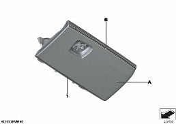 INDIVIDUAL GLOVE COMPARTMENT, LEATHER diagram for BMW 7 Series F02 LCI 730Ld