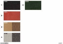 SAMPLES, UPHOLSTERY COLORS, LEATHER/FABR diagram for BMW 3 Series E46 325Ci