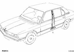 Habillage montant central diagram for BMW 5 Series E12 520