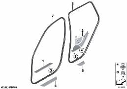 EDGE PROTECTOR / TRIM FOR ENTRY diagram for BMW X4 F26 28iX
