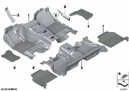 FLOOR COVERING diagram for BMW X4 F26 28iX