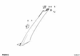 WINDSHIELD FRAME COVER diagram for BMW 7 Series E23 733i
