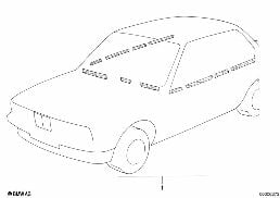 Nachrüstsatz Holzblenden diagram for BMW 7 Series E32 750iL