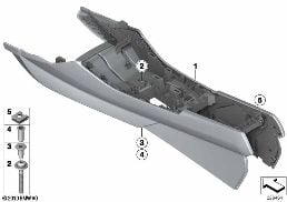 MOUNT, CENTER CONSOLE diagram for BMW X4 F26 28iX