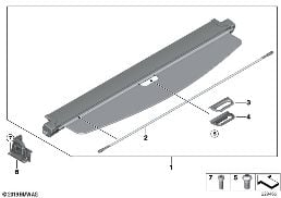 Zicht bescherming rolluik diagram for BMW X3 F25 28iX