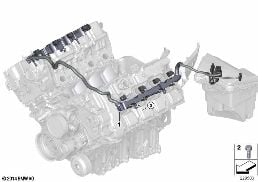 インジェクター/点火装置ハーネス diagram for BMW X6 E71 50iX