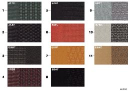 SAMPLES, UPHOLSTERY COLORS, LEATHER/FABR