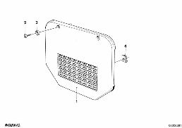 COVER LOUDSPEAKER DOOR ENTRANCE diagram for BMW 7 Series E23 733i