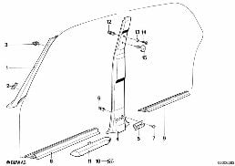 INTERIOR TRIM LATERAL diagram for BMW 5 Series E28 M535i