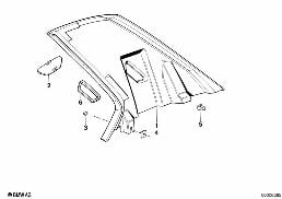 TRIM PANEL COLUMN, REAR diagram for BMW 7 Series E23 733i