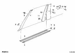 INTERIOR TRIM LATERAL diagram for BMW 3 Series E30 325i