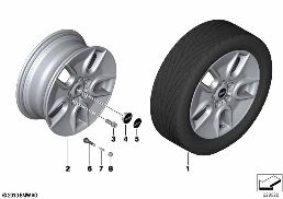 MINI LM Rad Tunnel Spoke 125 diagram for BMW MINI Paceman R61 Cooper