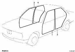 EDGE PROTECTION/COVERINGS ROCKERS diagram for BMW 3 Series E30 325i
