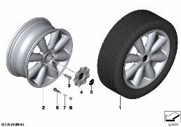 MINI LM Rad Turbo Fan 126 diagram for BMW MINI Paceman R61 Cooper