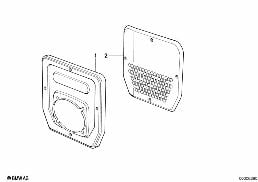 COVER LOUDSPEAKER DOOR ENTRANCE diagram for BMW 7 Series E23 728