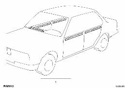 FINE WOOD TRIM diagram for BMW 7 Series E23 733i