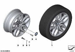 BMW LA WHEEL Y SPOKE 305 diagram for BMW X4 F26 28iX