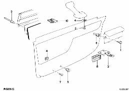 Türverkleidung Einzelteile diagram for BMW 7 Series E32 750iL