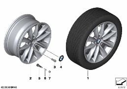 BMW LA WHEEL, V SPOKE 307 diagram for BMW X4 F26 28iX