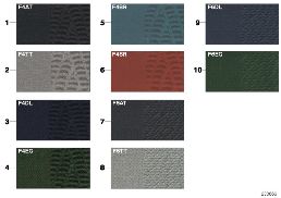 SAMPLE PAGE, UPHOLSTERY COLORS, FABRIC