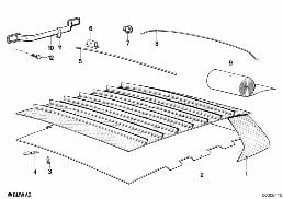 ROOF TRIM-HEADLINING/HANDLE diagram for BMW 7 Series E23 733i