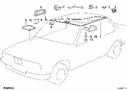 Dachverkleidung-Formhimmel/Haltegr. diagram for BMW 7 Series E32 750iL