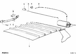 ROOF TRIM-HEADLINING/HANDLE diagram for BMW 5 Series E28 M535i