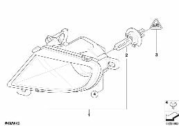 FOG LIGHTS diagram for BMW 5 Series E60 LCI 523i