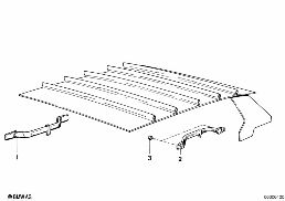 Remb. pavil. hab./poignee de maintien diagram for BMW 5 Series E12 520
