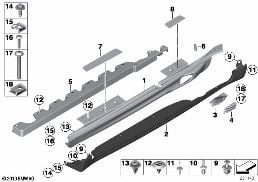 ROCKER PANEL STRIP JCW AERO PACKAGE