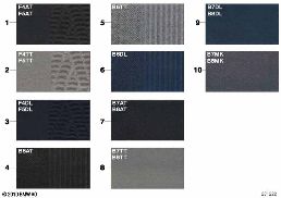 Echantillons de sellerie tissu diagram for BMW 7 Series E38 735iL