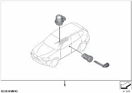 ロック セット diagram for BMW X3 F25 20iX