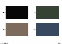 Echantillons de teintes intérieures diagram for BMW 7 Series E38 735iL