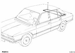 Plage arrière diagram for BMW 5 Series E12 520