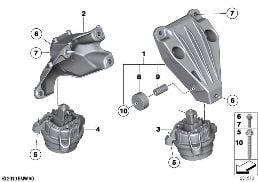 Motor askısı diagram for BMW 5 Series F07 GT LCI 535iX