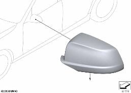 EXTERIOR MIRROR CAPS, CHROME  -F0X, F1X