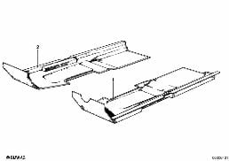 FLOOR COVERING diagram for BMW 7 Series E23 733i